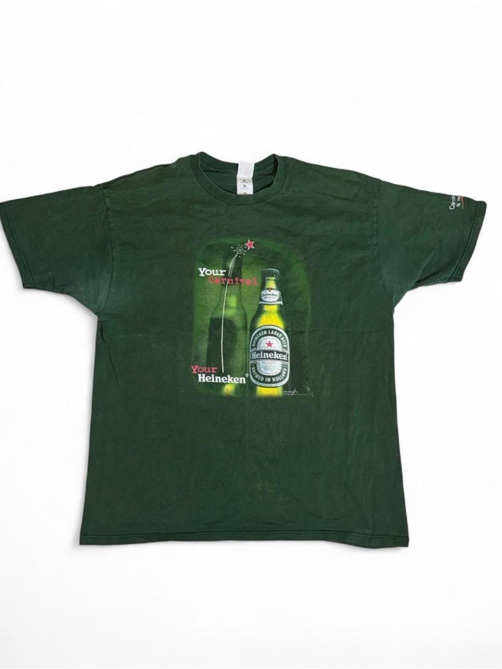 Vintage Y2K 2001 Promo Heineken Your Carnival Beer T Shirt